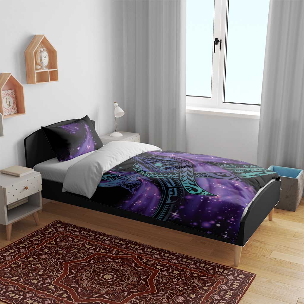 In September We Wear Teal And Purple Bedding Set Magic Ribbon Semicolon LT01 - Polynesian Pride