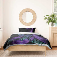 In September We Wear Teal And Purple Bedding Set Magic Ribbon Semicolon LT01 - Polynesian Pride