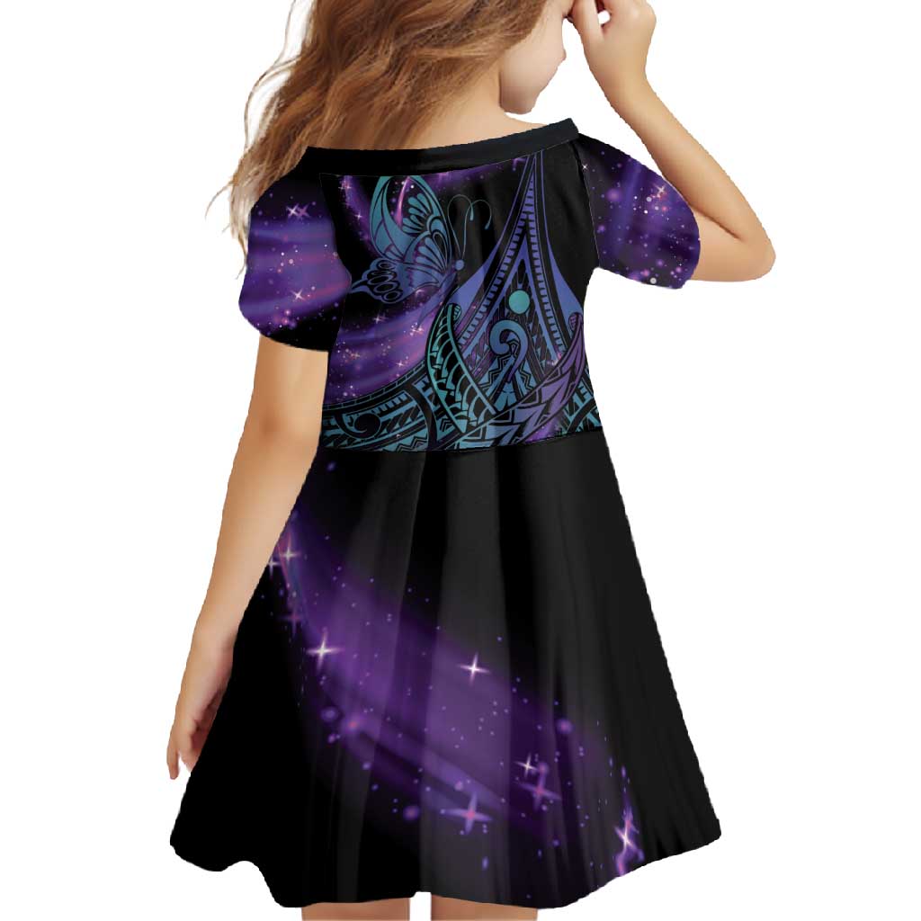 In September We Wear Teal And Purple Family Matching Long Sleeve Bodycon Dress and Hawaiian Shirt Magic Ribbon Semicolon LT01 - Polynesian Pride