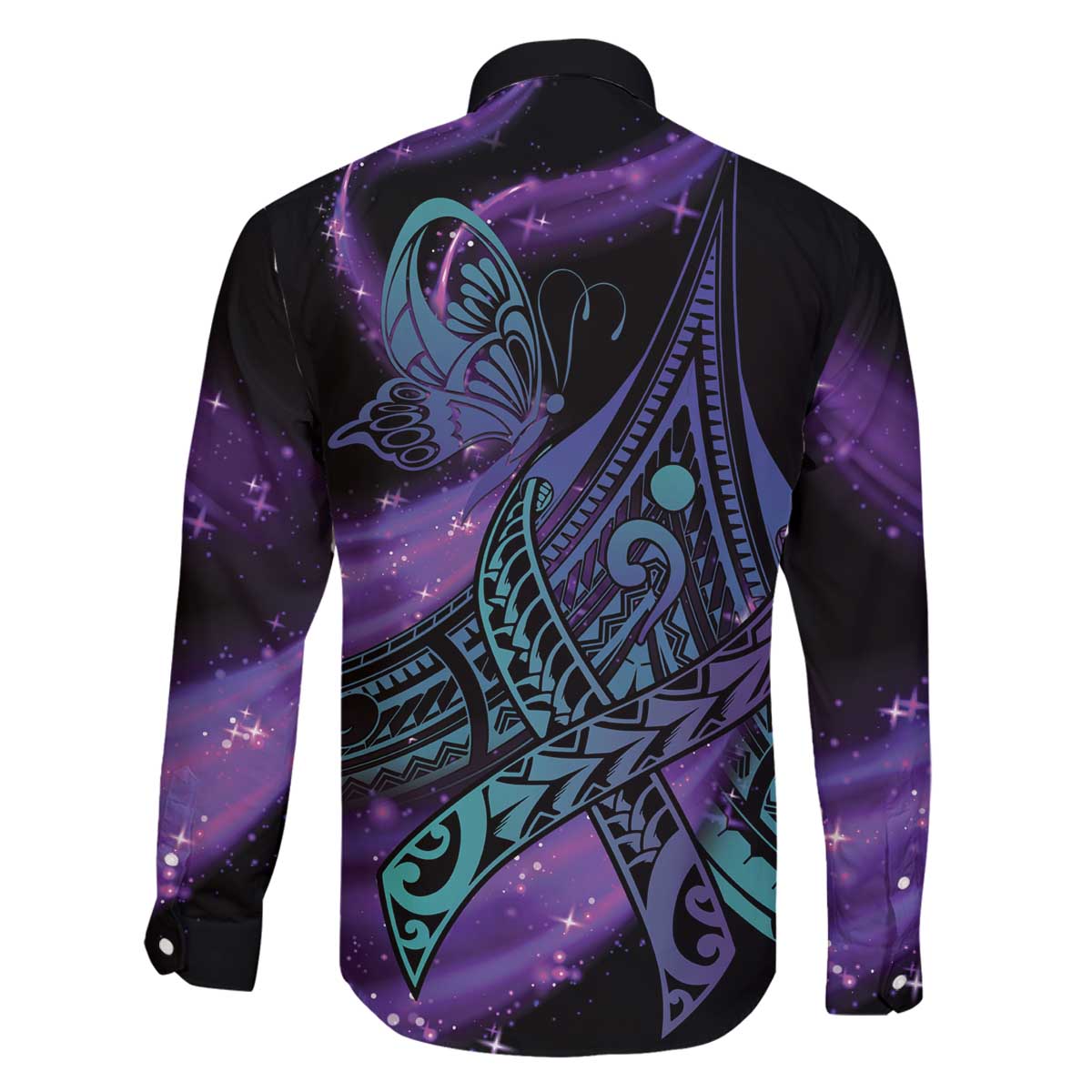 In September We Wear Teal And Purple Family Matching Puletasi and Hawaiian Shirt Magic Ribbon Semicolon LT01 - Polynesian Pride