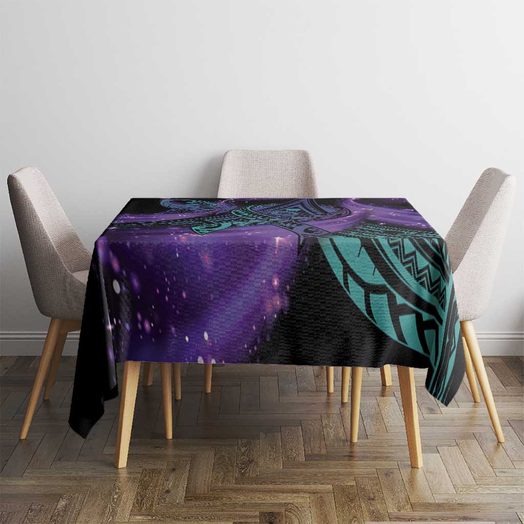 In September We Wear Teal And Purple Tablecloth Magic Ribbon Semicolon