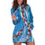 Fiji Tagimaucia Floral Hoodie Dress Tapa Pattern