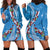 Fiji Tagimaucia Floral Hoodie Dress Tapa Pattern