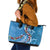 Fiji Tagimaucia Floral Leather Tote Bag Tapa Pattern