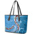 Fiji Tagimaucia Floral Leather Tote Bag Tapa Pattern