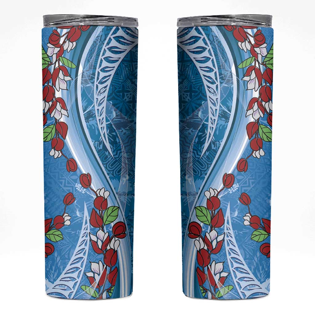 Fiji Tagimaucia Floral Skinny Tumbler Tapa Pattern