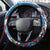 Fiji Tagimaucia Floral Steering Wheel Cover Tapa Pattern