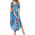 Fiji Tagimaucia Floral Summer Maxi Dress Tapa Pattern