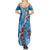 Fiji Tagimaucia Floral Summer Maxi Dress Tapa Pattern