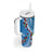 Fiji Tagimaucia Floral Tumbler With Handle Tapa Pattern