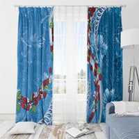 Fiji Tagimaucia Floral Window Curtain Tapa Pattern