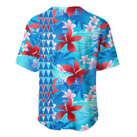 Hawaii Christmas Baseball Jersey Santa Claus Surfing Kakau Tropical Style LT01 - Polynesian Pride