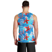 Hawaii Christmas Men Tank Top Santa Claus Surfing Kakau Tropical Style LT01 - Polynesian Pride