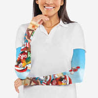 Personalized Hawaii Santa Parrot Christmas Arm Sleeves Summer Vibe - Polynesian Pride