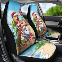 Hawaii Santa Parrot Christmas Car Seat Cover Summer Vibe - Polynesian Pride