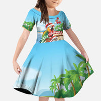 Personalized Hawaii Santa Parrot Christmas Family Matching Off Shoulder Maxi Dress and Hawaiian Shirt Summer Vibe - Polynesian Pride