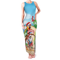 Personalized Hawaii Santa Parrot Christmas Family Matching Tank Maxi Dress and Hawaiian Shirt Summer Vibe - Polynesian Pride