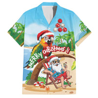 Personalized Hawaii Santa Parrot Christmas Hawaiian Shirt Summer Vibe - Polynesian Pride