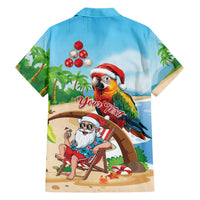 Personalized Hawaii Santa Parrot Christmas Hawaiian Shirt Summer Vibe - Polynesian Pride