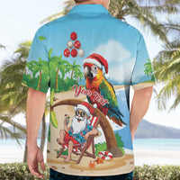 Personalized Hawaii Santa Parrot Christmas Hawaiian Shirt Summer Vibe - Polynesian Pride
