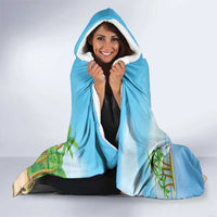 Hawaii Santa Parrot Christmas Hooded Blanket Summer Vibe - Polynesian Pride