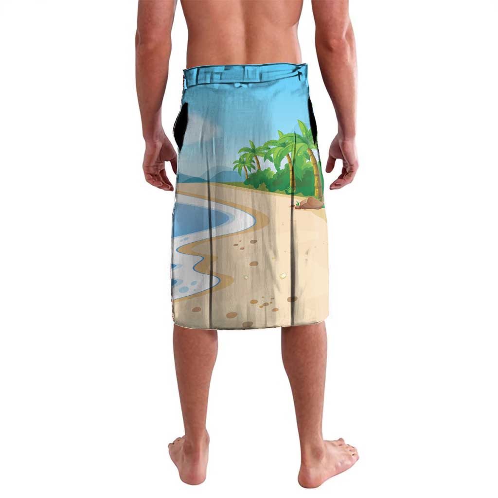 Personalized Hawaii Santa Parrot Christmas Lavalava Summer Vibe - Polynesian Pride