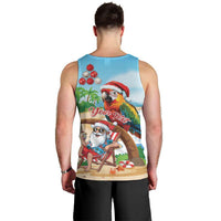 Personalized Hawaii Santa Parrot Christmas Men Tank Top Summer Vibe - Polynesian Pride