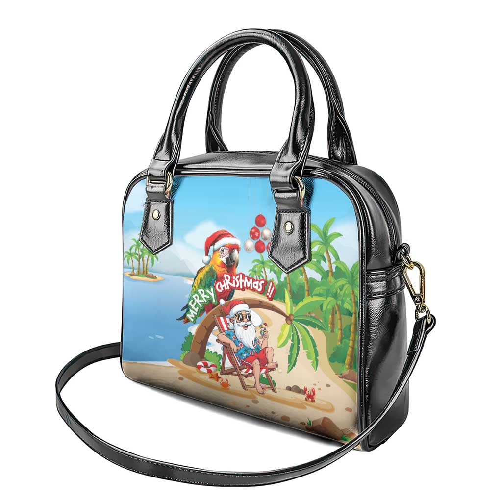 Hawaii Santa Parrot Christmas Shoulder Handbag Summer Vibe - Polynesian Pride