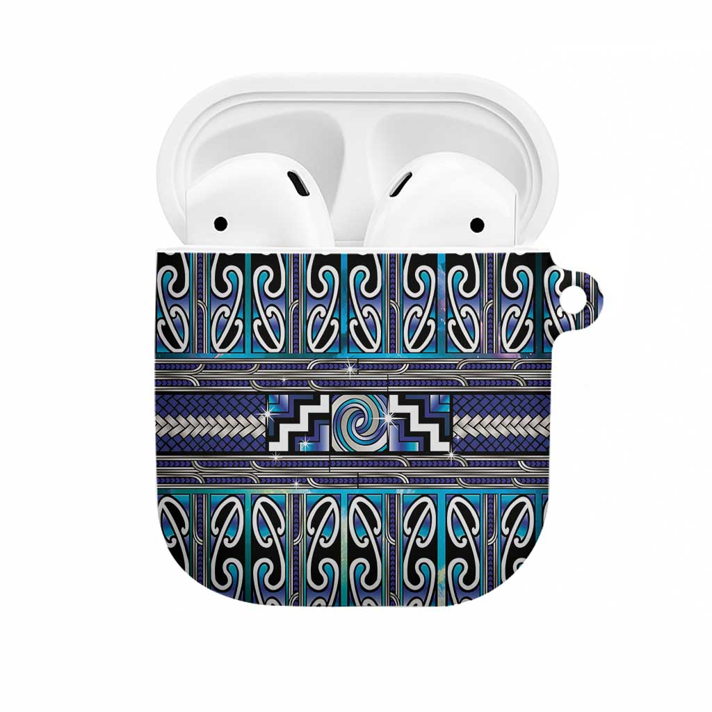 Maori Matariki AirPods Case Blue Galaxy Aesthetic Koru Art