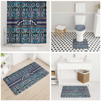 Maori Matariki Bathroom Set Blue Galaxy Aesthetic Koru Art