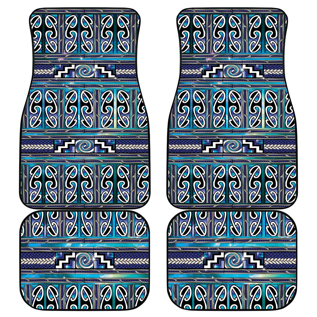 Maori Matariki Car Mats Blue Galaxy Aesthetic Koru Art