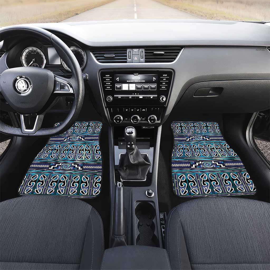 Maori Matariki Car Mats Blue Galaxy Aesthetic Koru Art