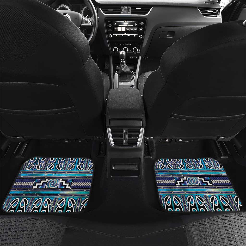 Maori Matariki Car Mats Blue Galaxy Aesthetic Koru Art