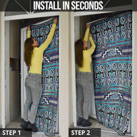 Maori Matariki Door Cover Blue Galaxy Aesthetic Koru Art