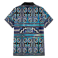 Maori Matariki Family Matching Summer Maxi Dress and Hawaiian Shirt Blue Galaxy Aesthetic Koru Art LT01 - Polynesian Pride