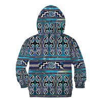Maori Matariki Kid Hoodie Blue Galaxy Aesthetic Koru Art