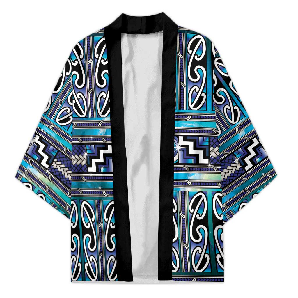 Maori Matariki Kimono Blue Galaxy Aesthetic Koru Art