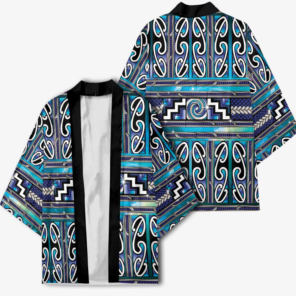 Maori Matariki Kimono Blue Galaxy Aesthetic Koru Art
