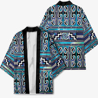Maori Matariki Kimono Blue Galaxy Aesthetic Koru Art
