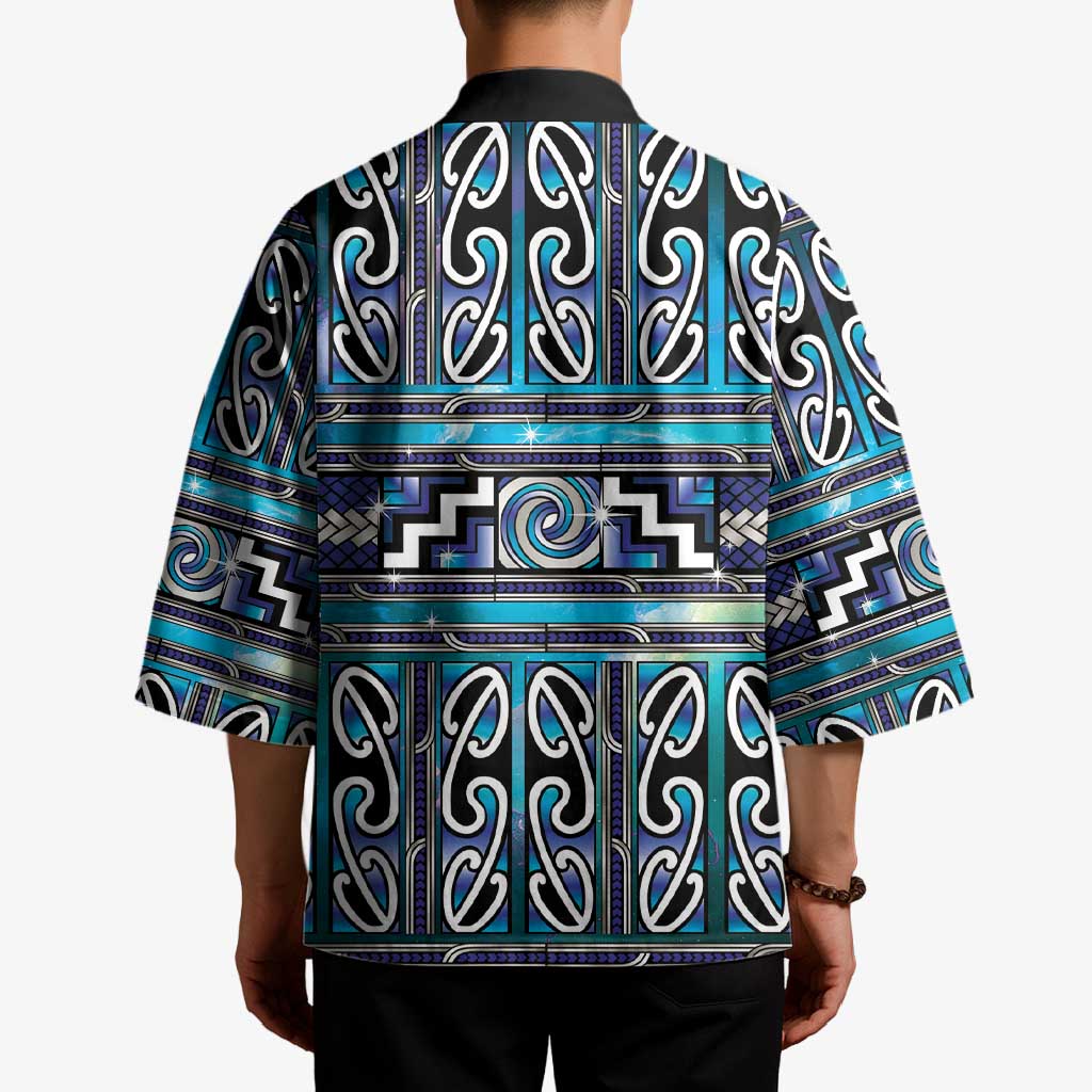 Maori Matariki Kimono Blue Galaxy Aesthetic Koru Art