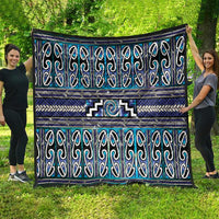 Maori Matariki Quilt Blue Galaxy Aesthetic Koru Art