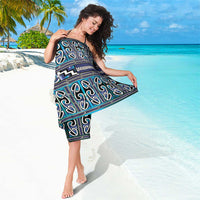 Maori Matariki Sarong Blue Galaxy Aesthetic Koru Art