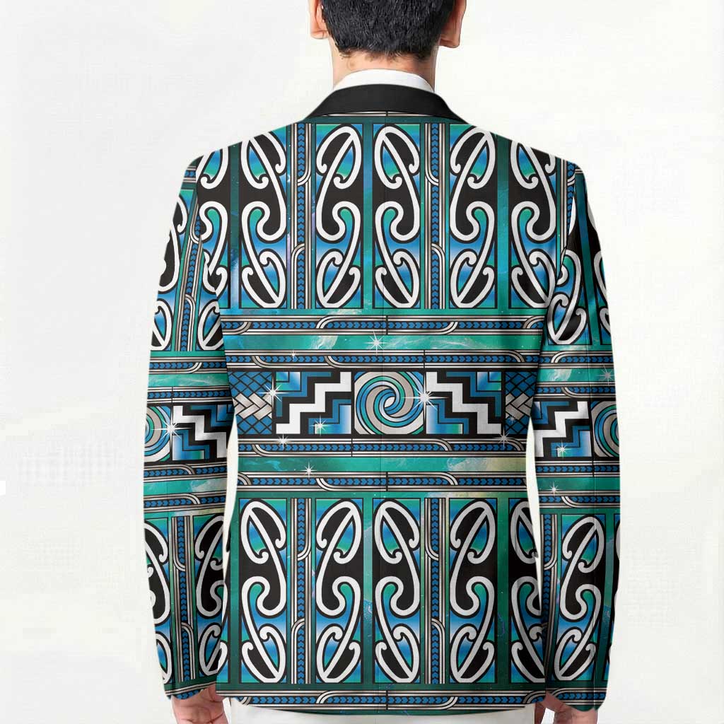 Maori Matariki Blazer Green Galaxy Aesthetic Koru Art