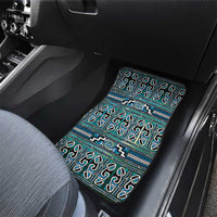 Maori Matariki Car Mats Green Galaxy Aesthetic Koru Art