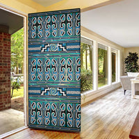Maori Matariki Door Cover Green Galaxy Aesthetic Koru Art