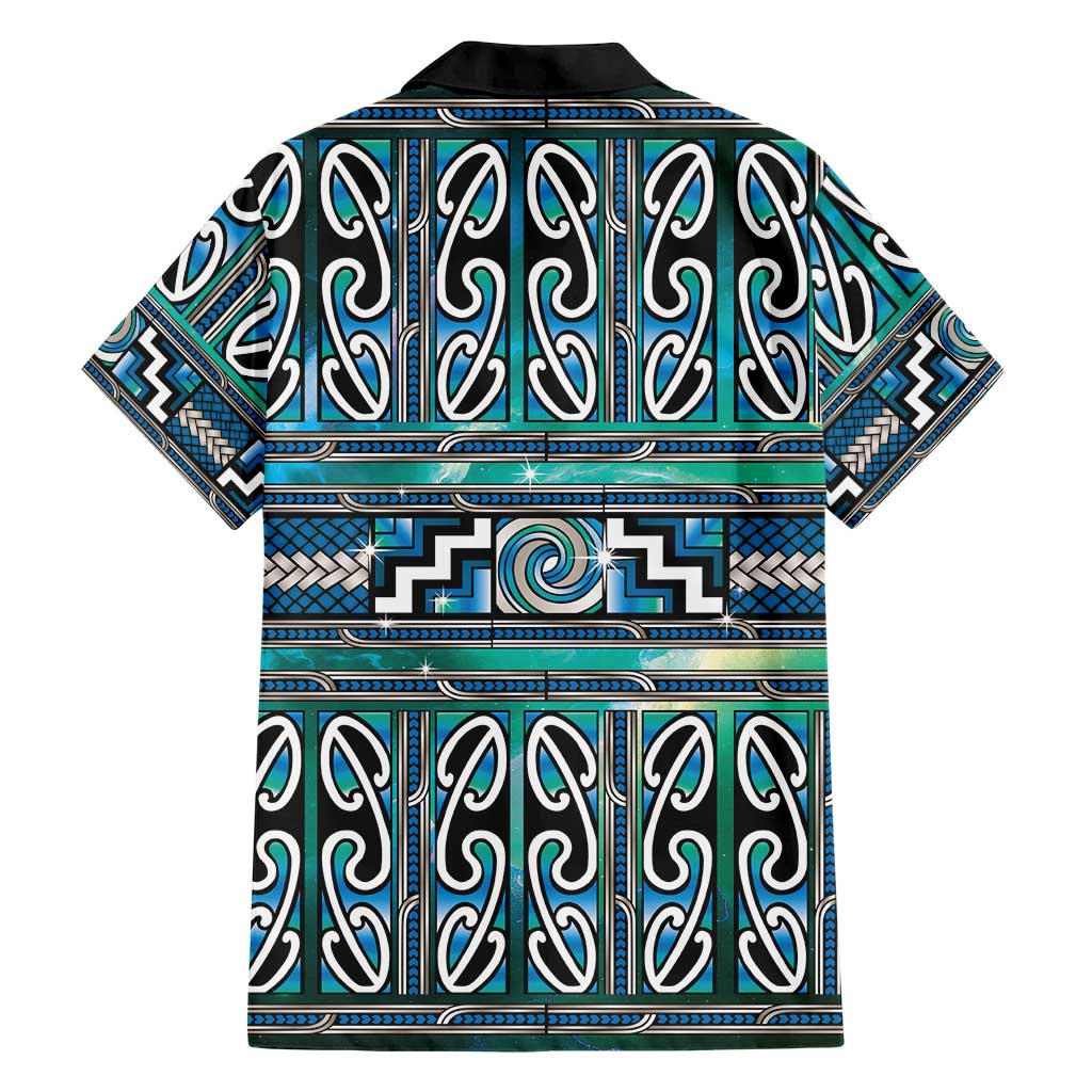 Maori Matariki Family Matching Mermaid Dress and Hawaiian Shirt Green Galaxy Aesthetic Koru Art LT01 - Polynesian Pride