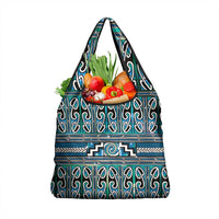 Maori Matariki Grocery Bag Green Galaxy Aesthetic Koru Art