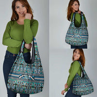 Maori Matariki Grocery Bag Green Galaxy Aesthetic Koru Art