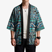 Maori Matariki Kimono Green Galaxy Aesthetic Koru Art