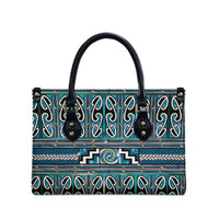 Maori Matariki Leather Bag Green Galaxy Aesthetic Koru Art